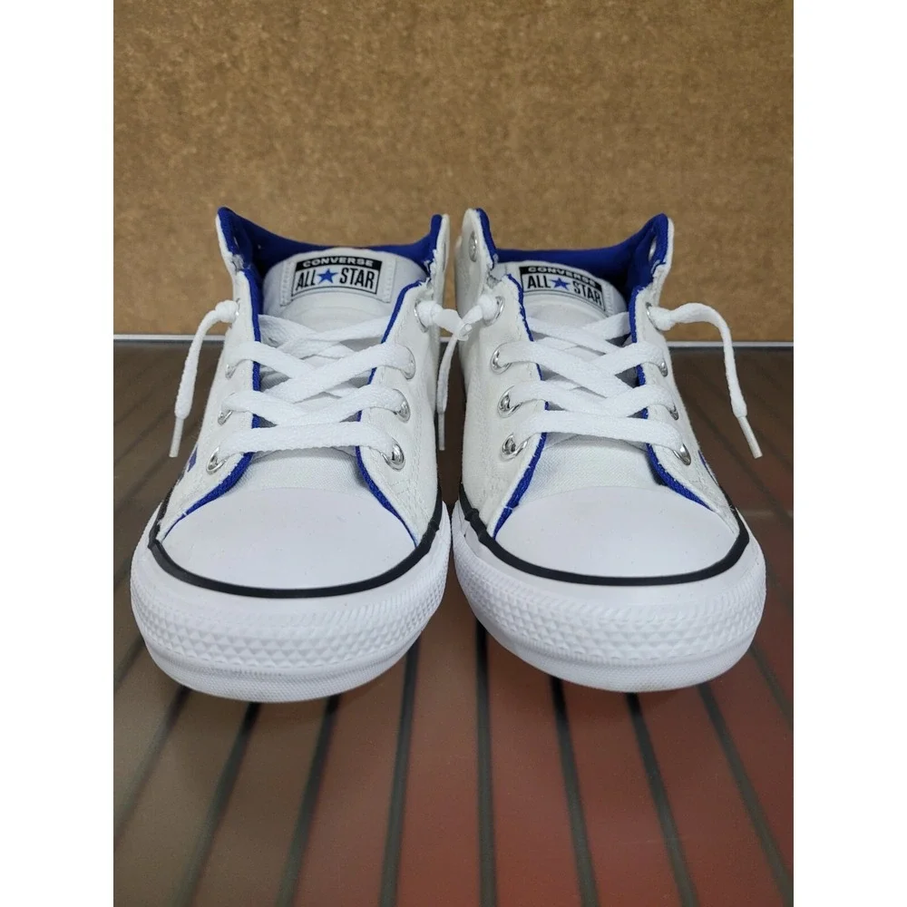 Converse Kids Chuck Taylor All Star Axel Mid Top Shoes 665819F White/Blue Sz‎ 3
